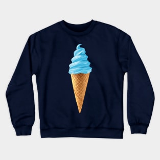 Pastel Blue Soft Serve Ice Cream Cone Crewneck Sweatshirt